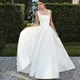 PERFEKTE Platz Kragen Satin Hochzeit Kleider Elegante Backless Sleeveless A-Line Brautkleider Für