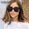 SORVINO 2020 Retro Cat Eye Übergroße Sonnenbrille Frauen Luxus Marke Designer 90s Schildpatt Cateye