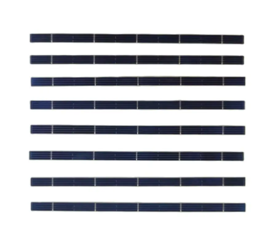 100 Stück Solarzellen poly kristallines Silikon 157mm x 6mm eine Klasse für DIY machen 50Watt Solar panel Image