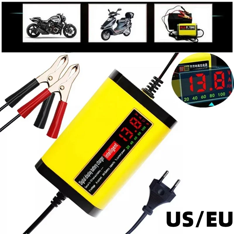 Smart Digital Autobatterie ladegerät 12V 2a Schnell ladung LED-Display Kfz-Motorrad Auto ladegerät für 12V 2ah-20ah Blei-Säure Image
