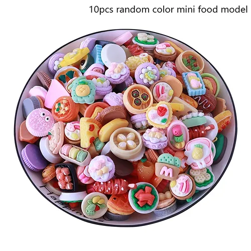 10 Stück Puppenhaus Mini Food Spielzeug Puppenhaus Küche Dekoration Puppenhaus Zubehör für Kinder so