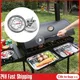 Backformen Edelstahl BBQ Zubehör Bimetall Thermometer Temp Gauge Mit Dual Gage 400 Grad Kochen