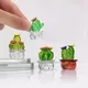 Mini Kaktus Figuren Ornamente Glas Kaktus Bonsai Dekor Skulpturen und Figuren Desktop Ornament Auto