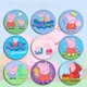 Cartoon Peppa Schwein George Schwein Papa Schwein Mutter Familie niedlichen Cartoon Brosche