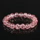 Vintage Natürliche Stein Armband Kristall Rosa Perlen Elastische Armreifen Charme Frauen Armbänder