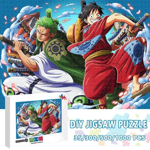 Ein Stück Puzzles Japanischen Anime 300/500/1000 Stück Holz Puzzle Luffy Roronoa Zoro Pädagogisches