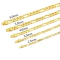 MxGxFam (Volle Größe Wahl) Mode NK1:3 kette Halskette Für Männer Frauen Gelb Gold Überzogene Blei