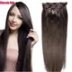 Chocola Vollkopf brasilia nische Maschine gemacht Remy Haar 7 stücke Set 120g 16 "-28" Clip in