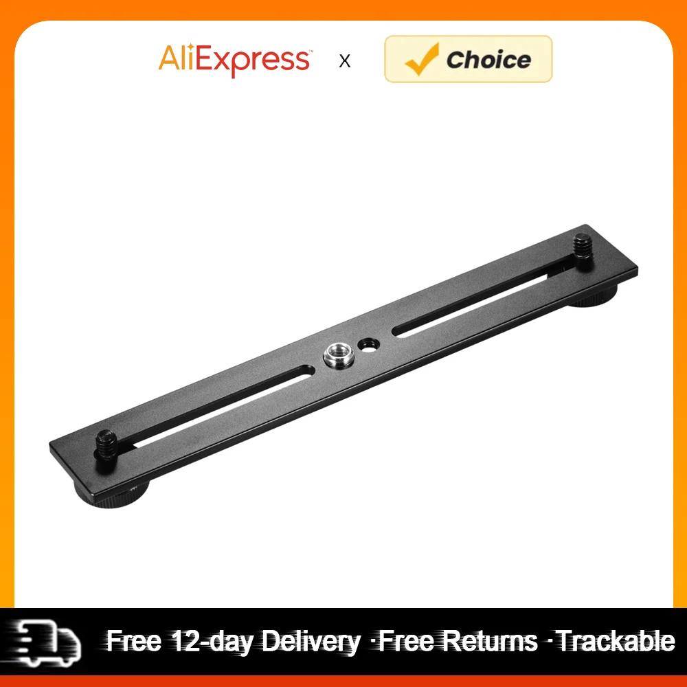 Dual Kamera Halterung Stativ Halterung Kamera Blitz Halterungen Verlängerung Bar mit 1/4 "Schraube für Kamera DSLR LED Licht Ständer mikrofon Image