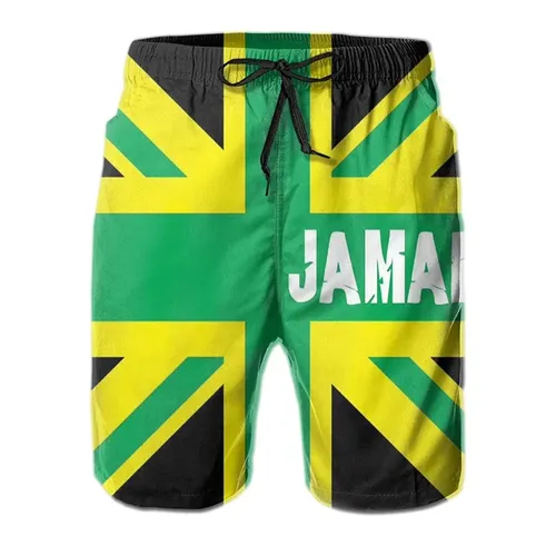 Herren 3d gedruckt jamaika nische Flagge Badehose Mode Sommer Jamaika Strand Surfbrett Shorts