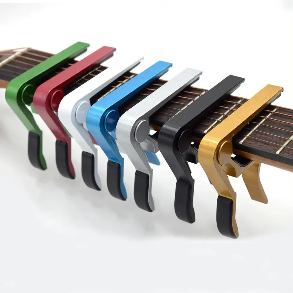Hohe Qualität Aluminium Legierung Gitarre/Ukulele Capo Gitarre Zubehör Schnell Ändern Clip Schlüssel Akustische Klassische Tuning Gitarre Zugang Image