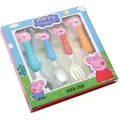 Peppa Schwein George Action figur Cartoon Muster Mama und Papa Baby Geschirr Gabel Löffel Action