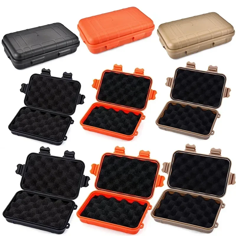 S/M/L Größe Outdoor Kunststoff Wasserdicht Versiegelt Survival Box Container Camping Outdoor Reise Aufbewahrungsbox