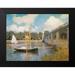 Monet Claude 24x19 Black Modern Framed Museum Art Print Titled - Road-bridge at Argenteuil 1874