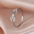 Hipee Trend Mädchen Frauen hohle Schmetterlings ringe Fingerring Charme einfache Paar Eheringe für