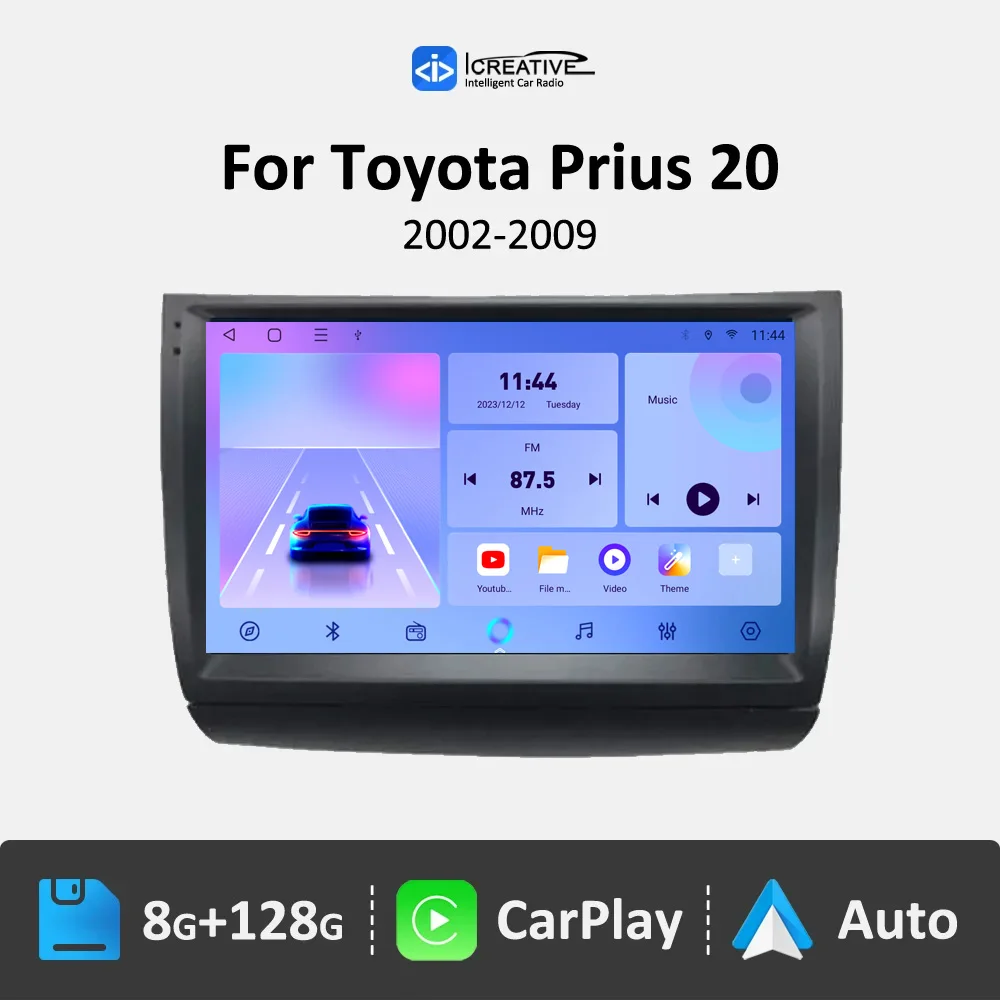 Android Auto Multimedia Radio Player für Toyota Prius 20 2002-2009 qled GPS Stereo DSP Carplay WiFi Auto 2din DVD Head Unit Image