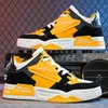 Heißer Verkauf Mode gelbe Herren hohe Turnschuhe Herbst Paar Skateboard Schuhe Straße Hip Hop Schuhe Männer Designer Schnürschuhe