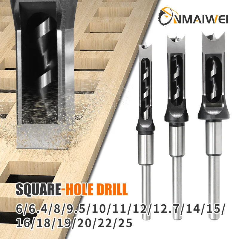 1pcs 6-25mm hss Vierkant bohrer Holz bearbeitungs bohrer Schnecken meißel bohrset DIY Möbel quadratischer Holz bearbeitungs bohrer Image