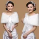Winter umhang weißes Fell Schal Hochzeit Accessoires elegante Braut Wrap Frauen Hochzeit Jacken