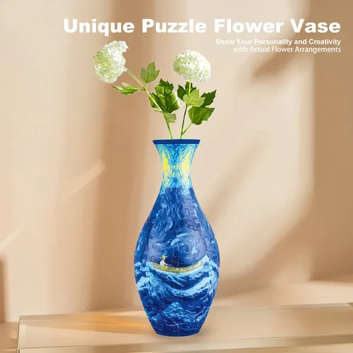 3D-Puzzlevase Van-Gogh-Kunst serie 160 gebogene Plastik puzzles geeignet für Blumen arrangement