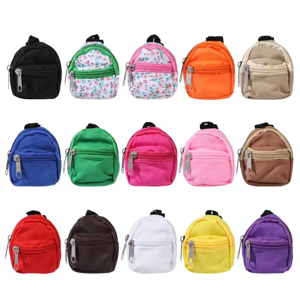 Süße Puppen rucksäcke Puppen taschen Minit asche Reiß verschluss Puppen rucksäcke niedliche Schult aschen Puppen zubehör Spielzeug puppen liefert für Puppen spiel