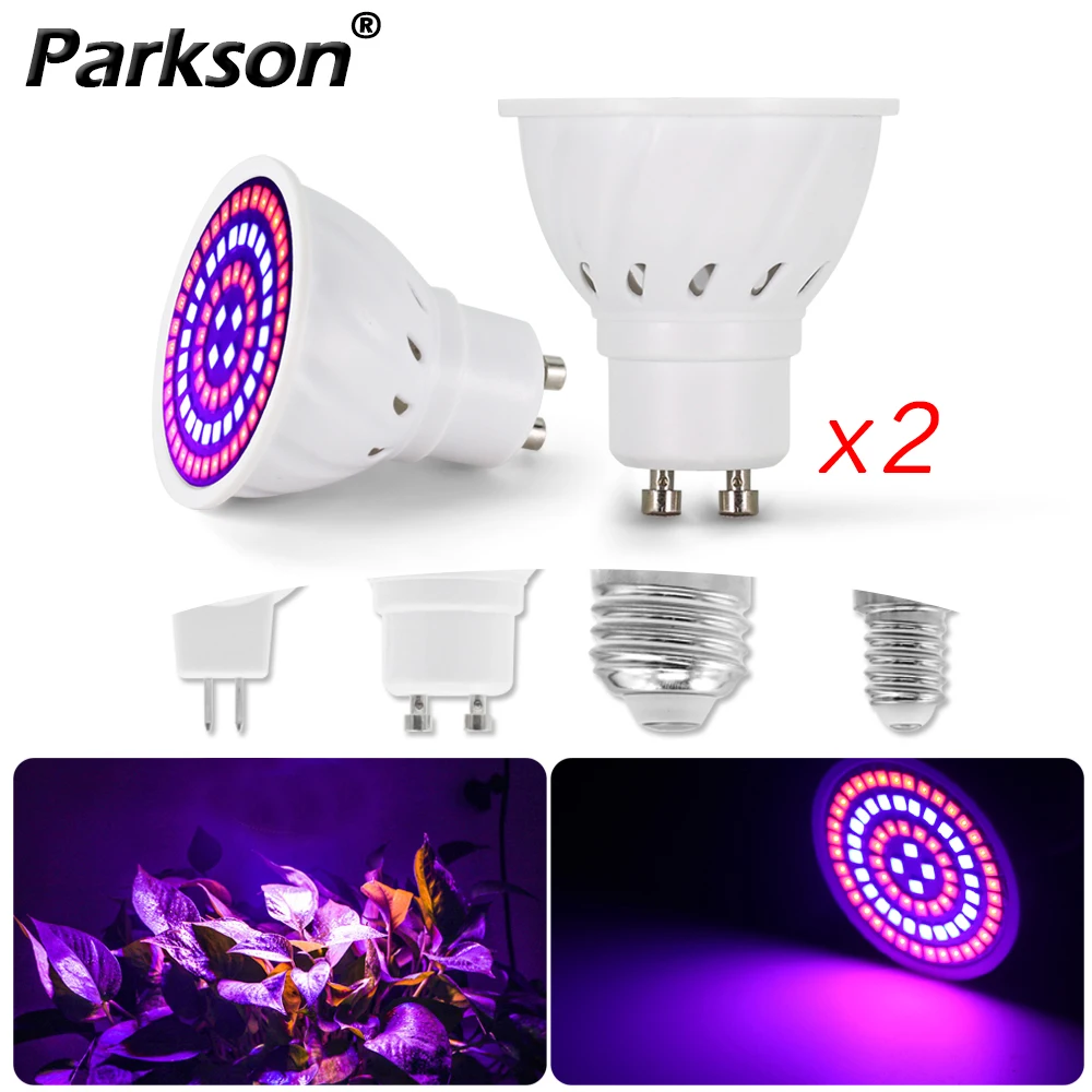 2 teile/los e27 e14 gu10 mr16 voll spektrum led wachsen licht phytolamp für pflanze ac 220v innen led phyto lampe für blumen sämling Image