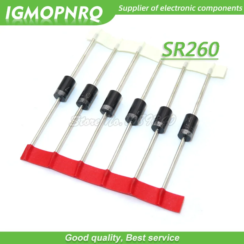 50pcs sr260 sb260 2a 60v do-15 schottky diode igmopnrq Image