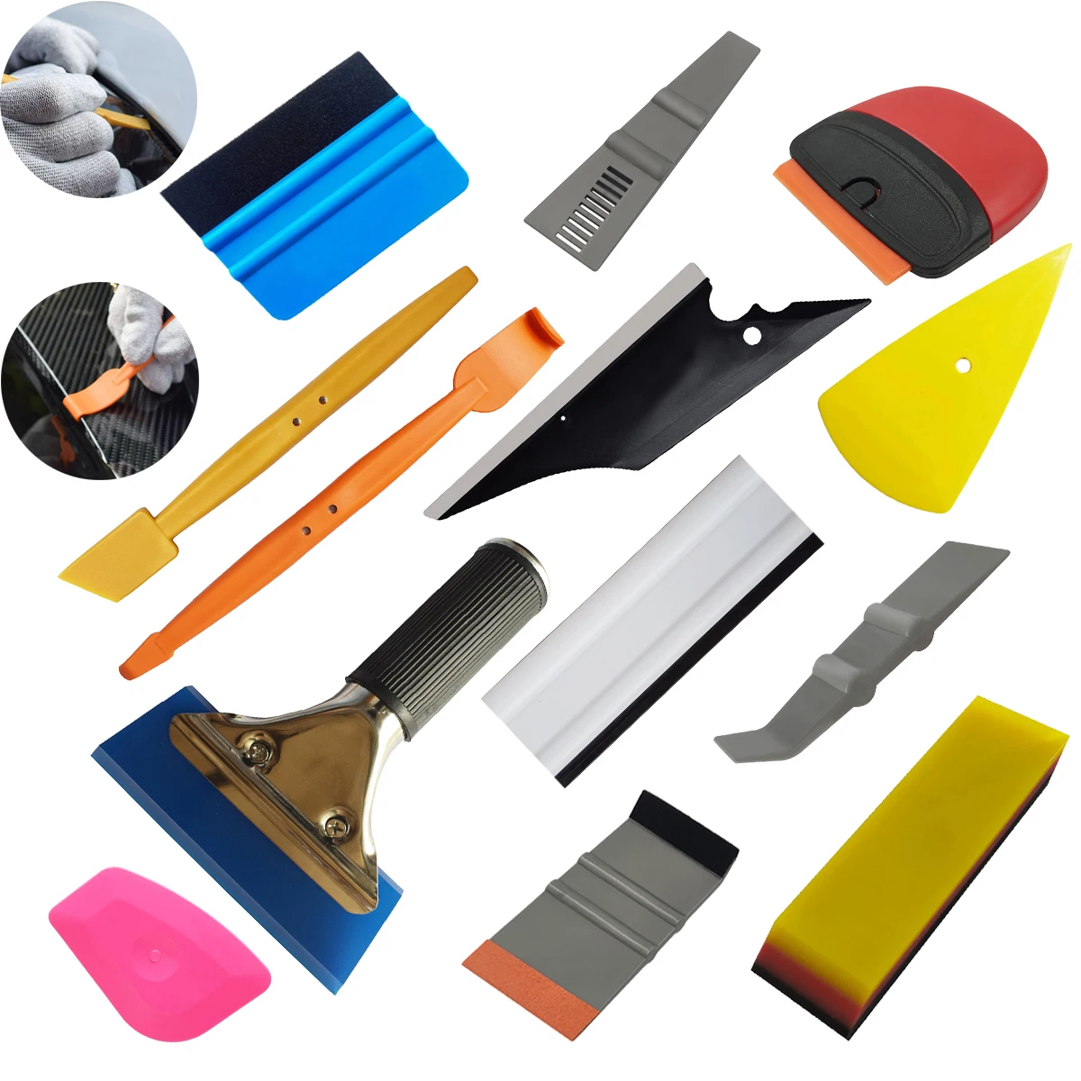 Auto Waren Vinyl Wrap Tool Set Kit Magnet Rakel PPF Schaber Carbon Faser Film Verpackung Messer Fenster Tönung Zubehör T02