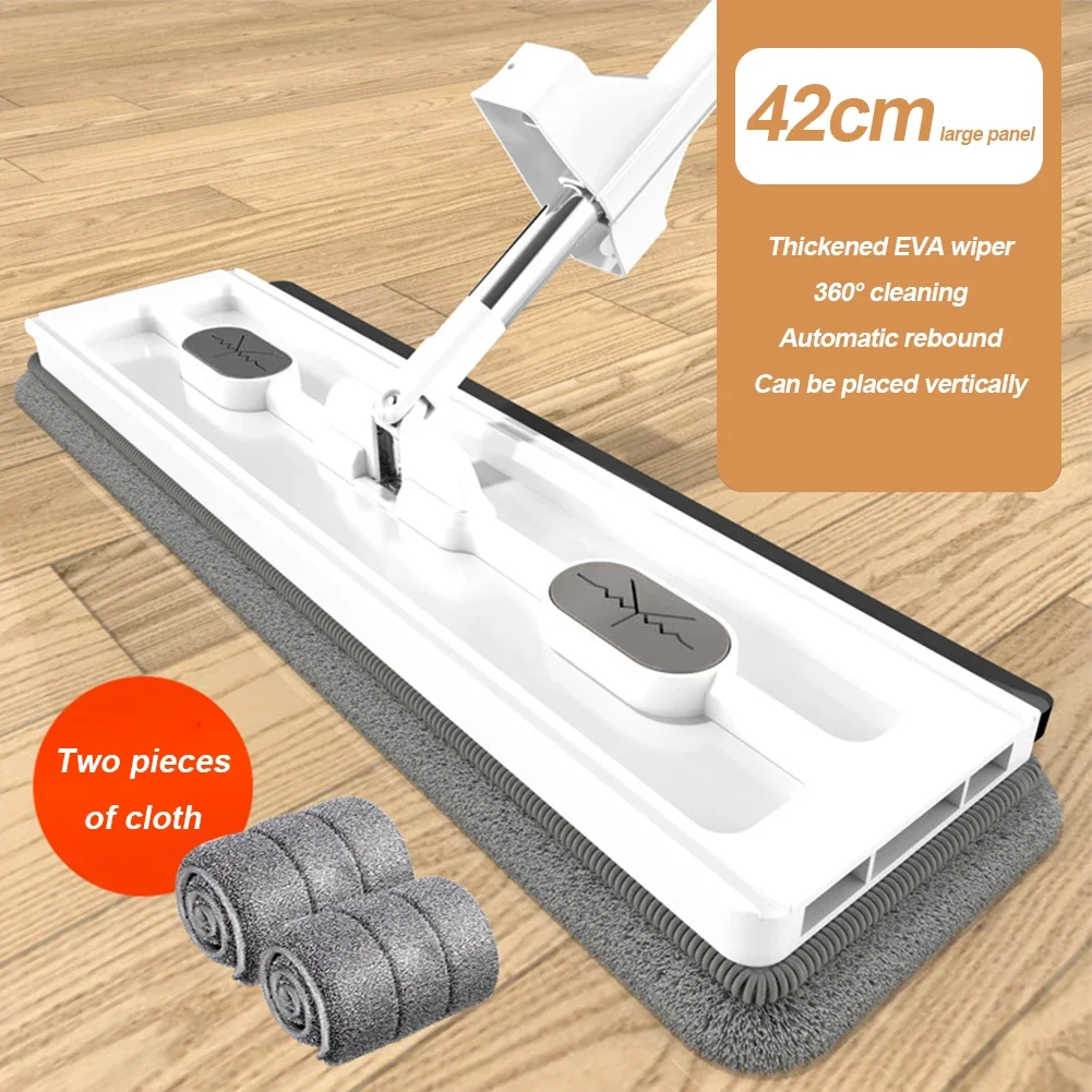 Vergrößerter Boden mopp mit Mop Eimer Handwäsche frei faul Mop Squeeze Haushalt automatische Dehydration Magic Flat Mops Reinigung Image