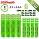 2/4/6/8/10/12PCS 3000mAh NI-MH 1 5 v AAA batterien oder 3800mAh NI-MH 1 5 v AA Akku 14500 batterie