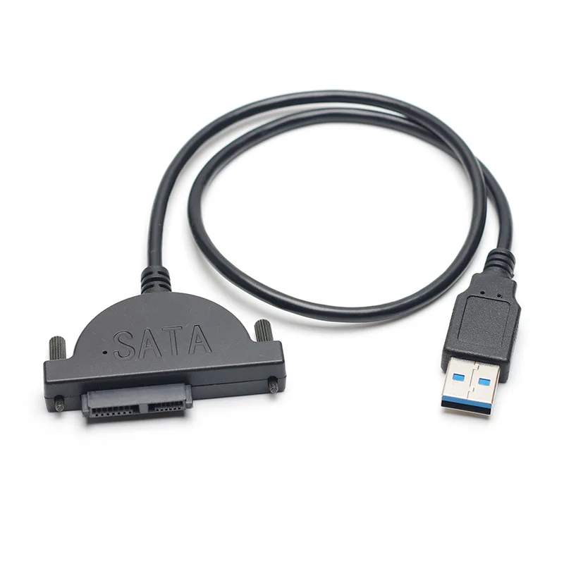 USB 2.0 zu SATA 7+6 PIN Kabel CD/DVD-ROM Laufwerk Kabel Optischer Treiber Adapter Datenübertragungskabel für PC Laptop Notebook Image