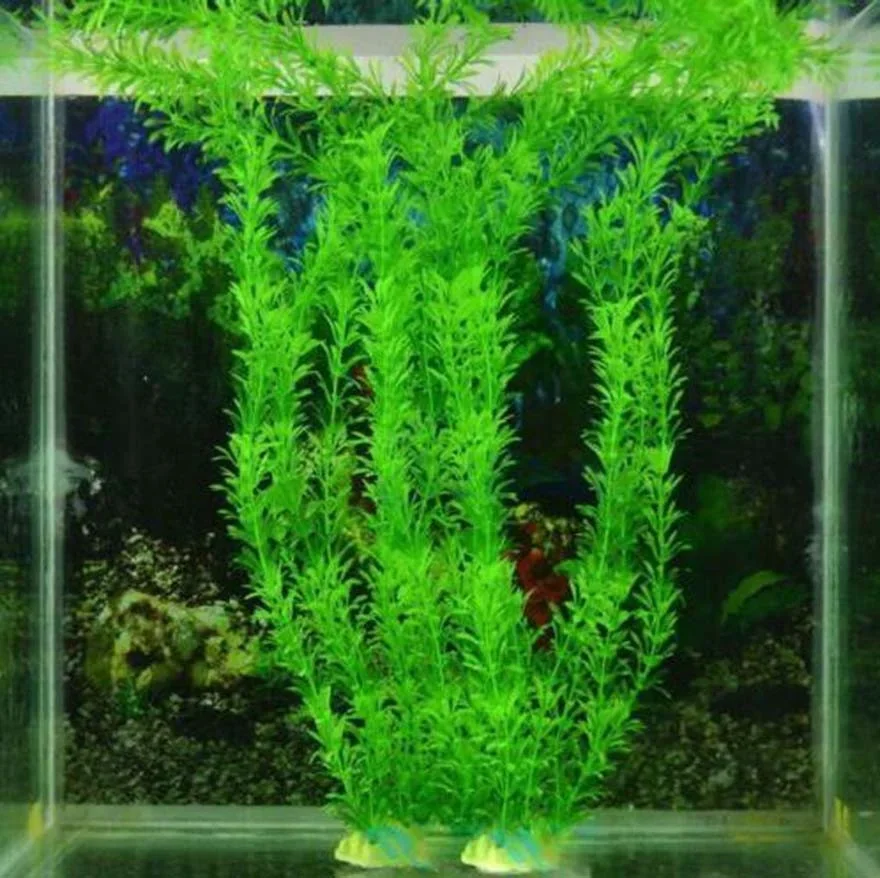 Kunststoff Aquarium Aquarium Dekor Wasser Unkraut Pflanze Künstliches Grünes Gras Image