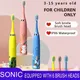 Kinder elektrische Zahnbürste mit Ersatz Bürsten köpfe Kinder Cartoon Zahnbürste Ultraschall Sonic