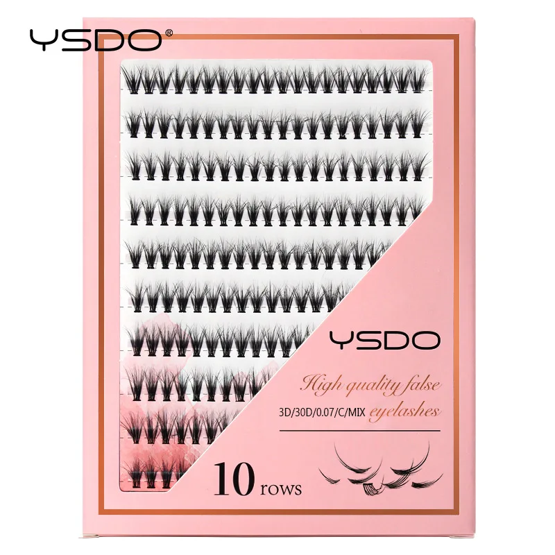 YSDO 10 Reihen Einzelwimpern Natürliche flauschige 30D-Wimpernverlängerung Volumenwimpern Faux Cils 10-14 mm Falsche Wimpern Maquiagem Image