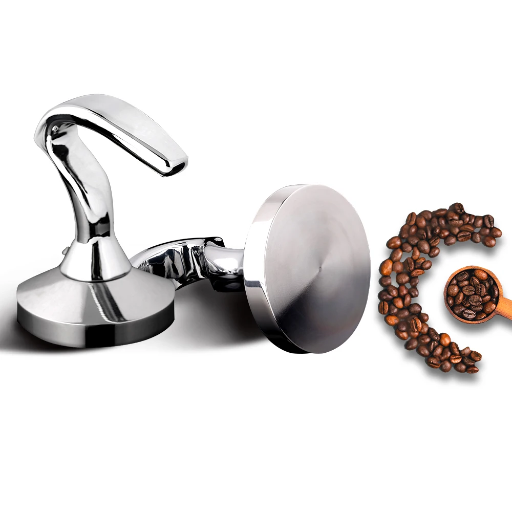 51/58mm Edelstahl Kaffee Tamper Flach boden Kaffeepulver Hammer für Espresso handgemachte Barista