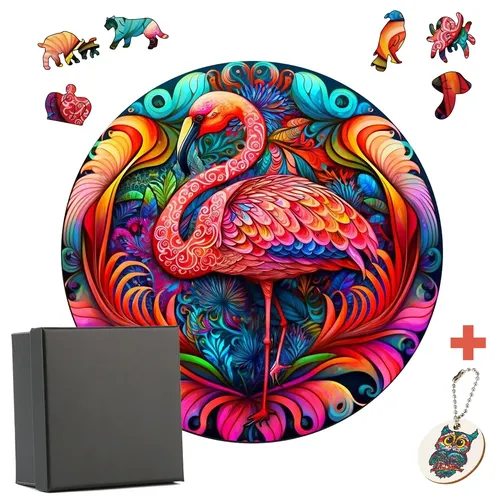 Puzzle Spielzeug Flamingos 3d Holz puzzles DIY einzigartige Handwerk beliebte Tierform Geburtstag