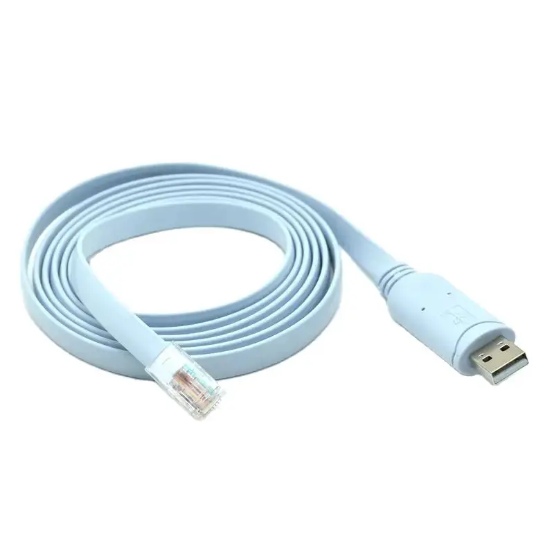 1,8 m usb rs232 zu rj45 konsolen kabel für cisco h3c arba huawei fortinet router ftdi usb konsole kabel verlängerung leitung Image
