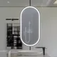 Große Kunden Hängen Oval Spiegel Bad Licht Sensor Volle Länge Spiegel Kunst Friseur Espejo Led