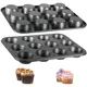 6/12 Tassen Cupcake Form Muffin form Quadrat Cupcake Pfanne Muffin Tablett Kohlenstoffs tahl