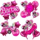 Barbie Ballon Set Kinder alles Gute zum Geburtstag Party Dekoration niedlichen Cartoon rosa Mädchen