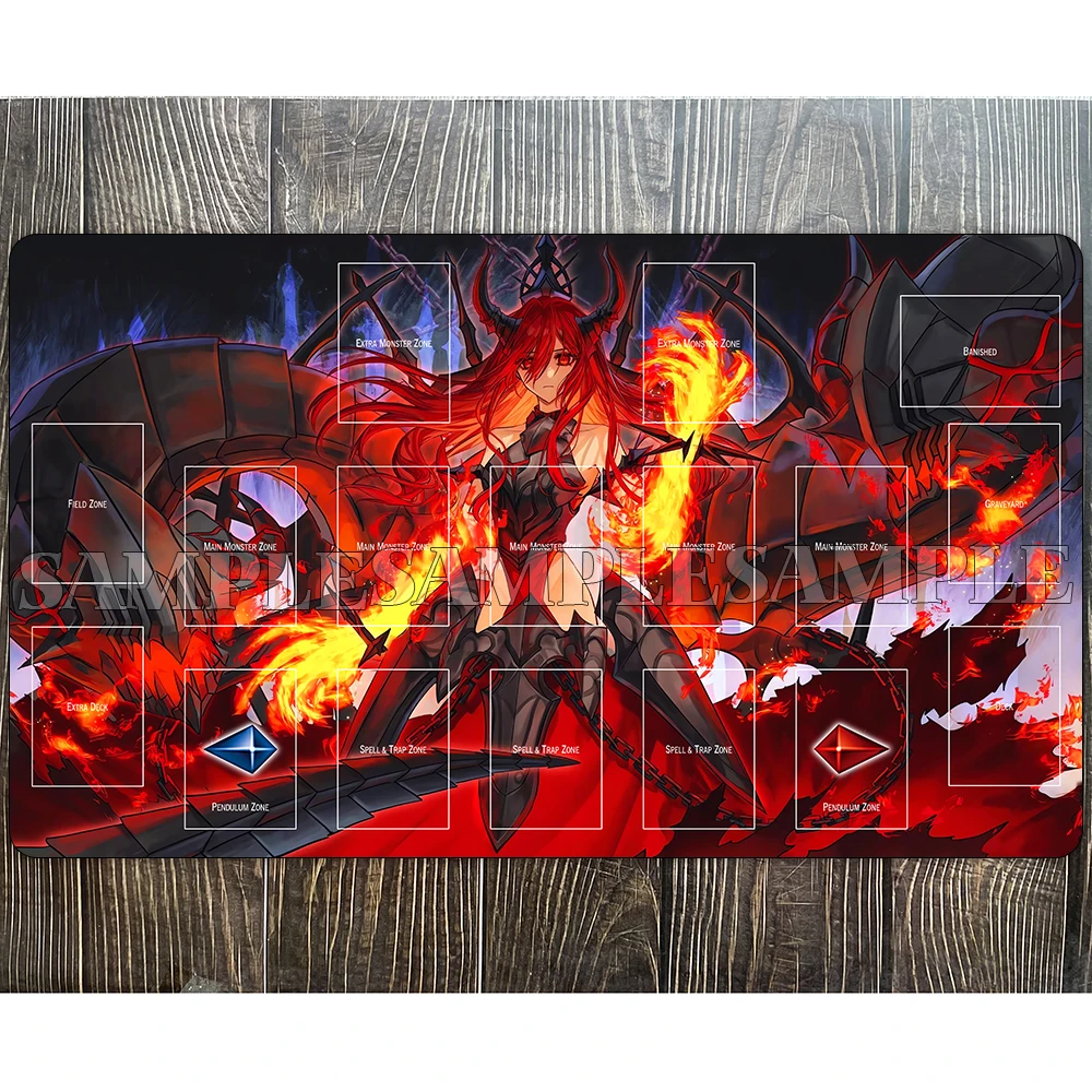 Yu-Gi-Oh Spielmatte Gefangene Prinzessin der fruchtbaren Flammen TCG Pad YGO Mat TCG Yugioh Mat-392 Image