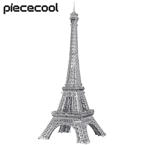 Piececool 3D Metall Puzzles für Erwachsene Eiffelturm Jigsaw Gebäude Kits Gehirn Teaser