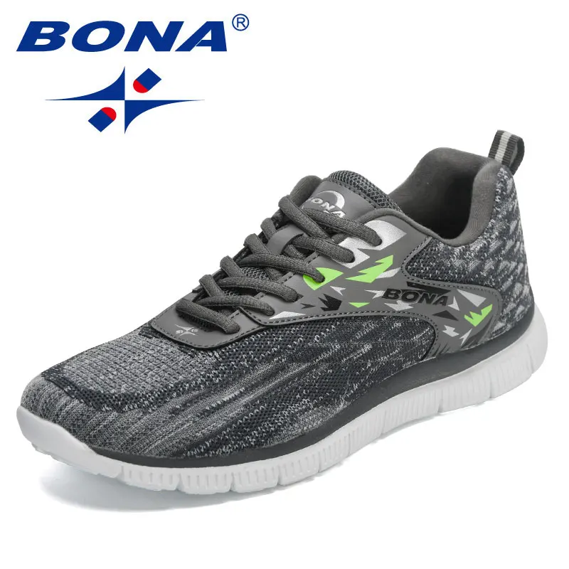 BONA 2023 Neue Designer Weiche Laufschuhe Leichte Atmungsaktive Turnschuhe Mann Jogging Walking Athletic Training Schuh Mansculino Image