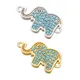 ZHUKOU 11x20mm Besondere blau kristall messing elefanten anschluss für frauen halskette ohrringe