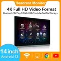 14 "Auto Kopfstütze Monitor Display ips android 12 Touchscreen für Auto Rücksitz Player Video Musik