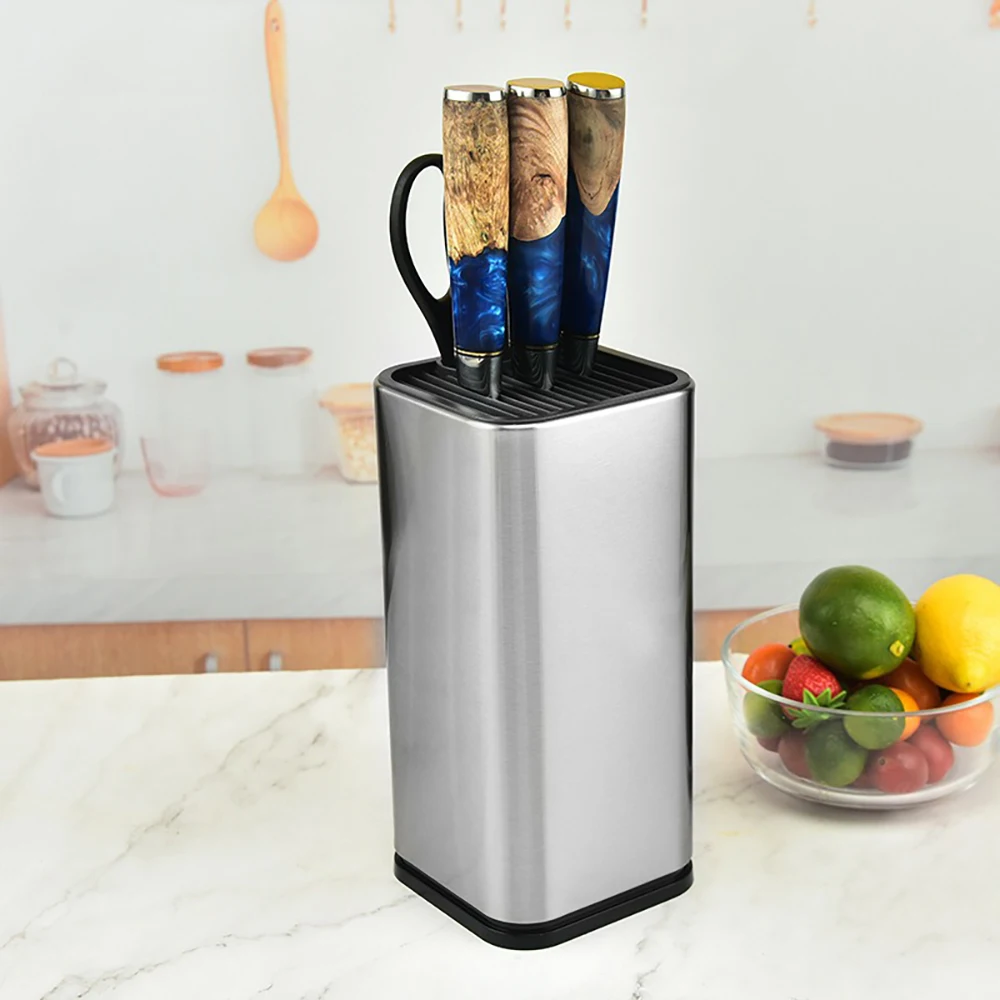 1PC Edelstahl Messer Halter Multifunktionale Küche Messer Lagerung Eimer Haushalt Küche Werkzeuge