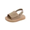 Sandalen für Jungen, modische Sommerschuhe, 1–3–6 Jahre, Mädchen, offene Zehen, matte Pu-Leder-Schuhe, Sandalen, Kinder-Hausschuhe