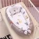 85*50cm Baby Nest Bett mit Kissen tragbare Kinder bett Reise bett Kleinkind Baumwolle Wiege für