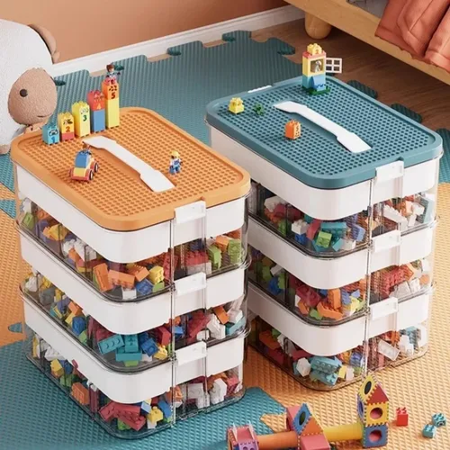 Kinder Spielzeug Aufbewahrung sbox transparent Lego Spielzeug Sortierer Baustein Container Puzzle