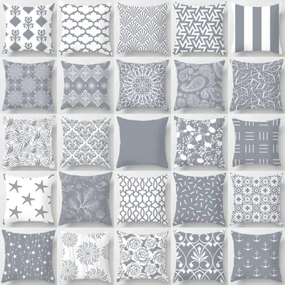 Brandneue graue nordische Geometrie Kissen bezug heiße moderne Sofa Couch Kissen bezug Wohnzimmer Image